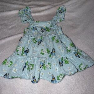 Bluey Dress 12 Months Baby Toddler Girl Blue Pink Sleeveless Summer Sundress